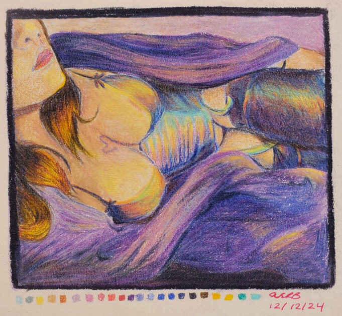 DECEMBER: Colour Pencil Study - 1 hour - Colour Pencil on Paper