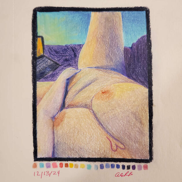 DECEMBER: Colour Pencil Study - 1 hour - Colour Pencil on Paper
