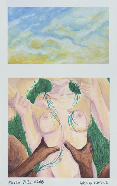 MARCH: Group Play - Gouache on Watercolour Paper