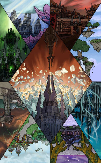 JANUARY: World Of Warcraft Expansions Tarot Card Cover - Digital - GIMP