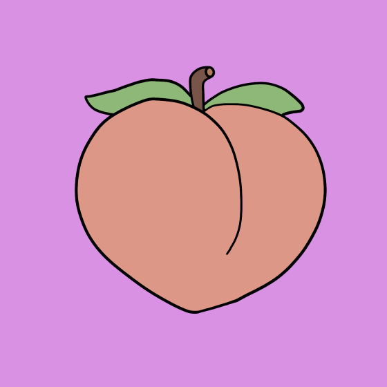 DECEMBER: Spanking Peach - Animated GIF - Digital - GIMP