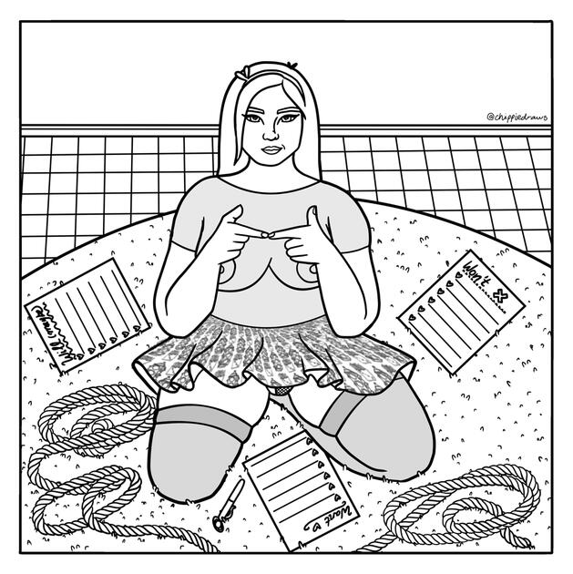 NOVEMBER: Navigating Consent - Colouring Page - Digital - Clip Studio Paint