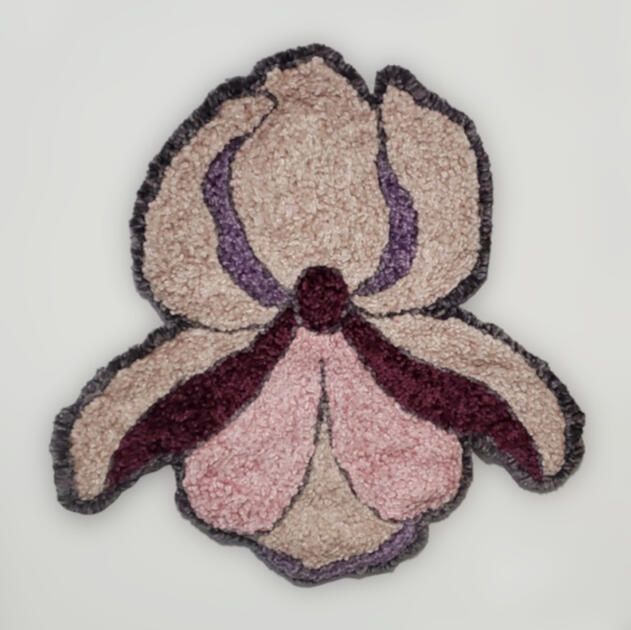 AUGUST: Clit-Iris - Velvet Yarn Punch Needle Wall Tapestry
