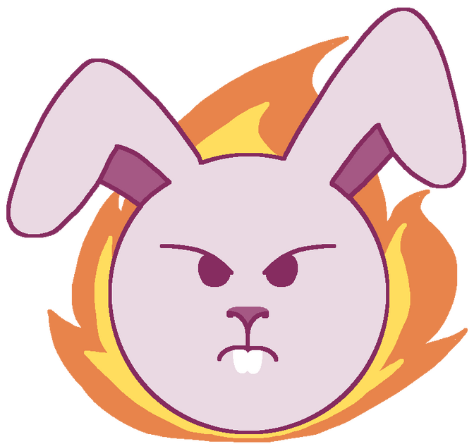 DECEMBER: Grumpy Bunny - Emoji - Digital - GIMP