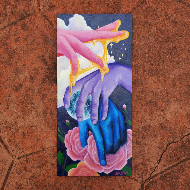 JUNE: Dck Pic* - Acrylic, Colour Pencil, and Oil Pastel on MDF Board