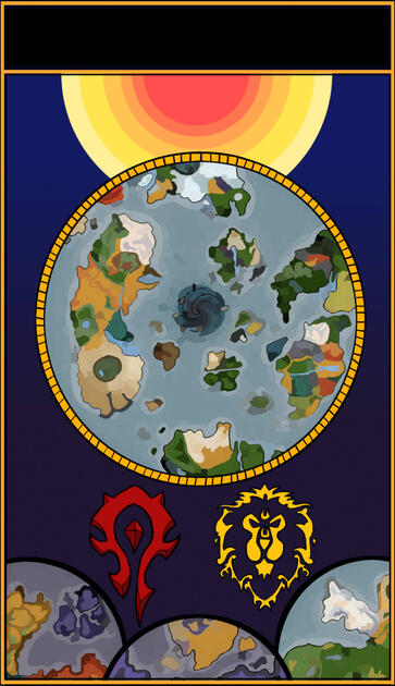 OCTOBER 2019: The World - World of Warcraft Tarot Card - Digital - GIMP
