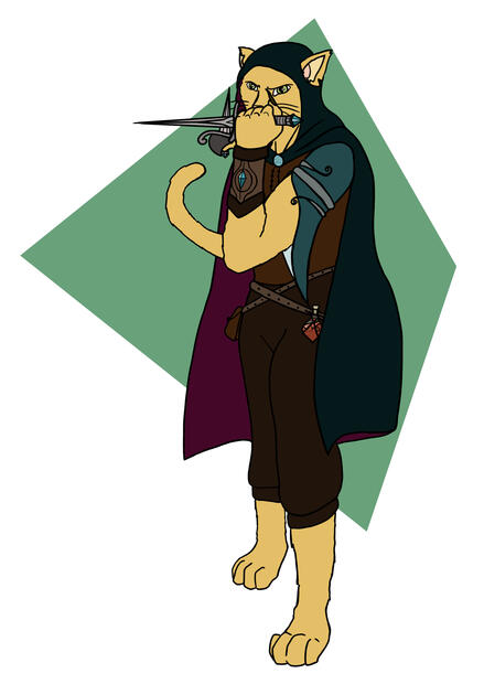 JULY: D&D Player Character - Tabaxi Rogue - Digital - GIMP