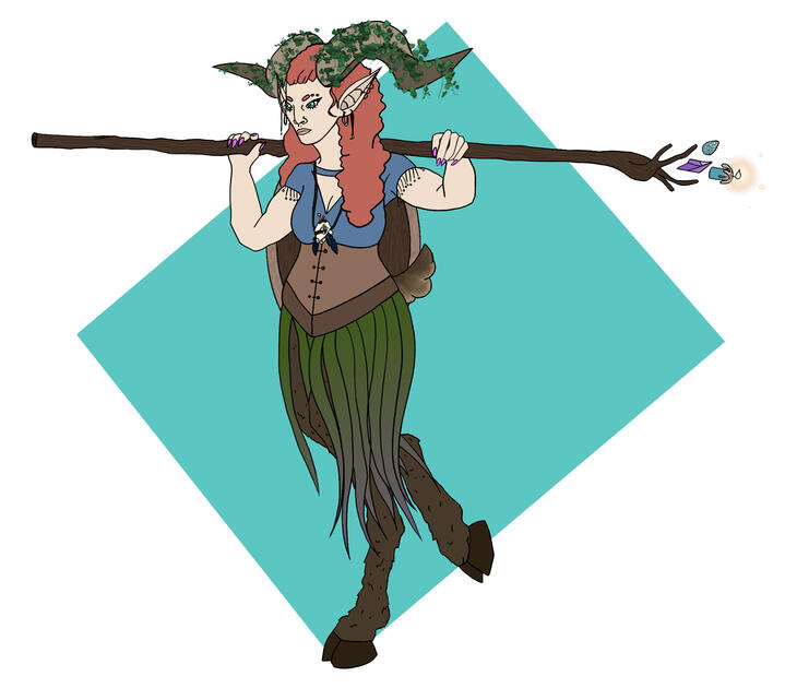 JULY: D&D Player Character - Satyr Druid - Digital - GIMP