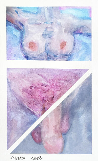 APRIL: Gender (2) - Gouache on Watercolour Paper