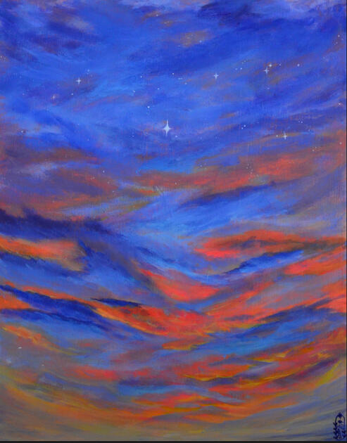 SEPTEMBER: Night Breaks - Alla Prima - Acrylic on Wood
