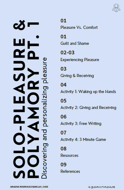 NOVEMBER: Resource Workbook: Solo-Pleasure and Polyamory: Discovering and personalizing pleasure - Workshop - 1.5 Hours - In Person
