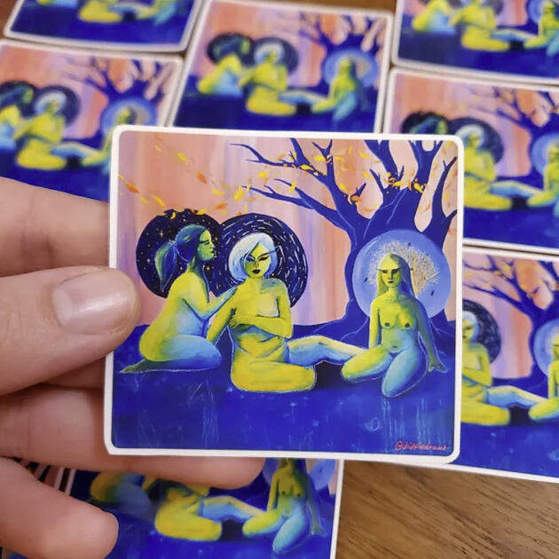 DECEMBER: The Three Nymph - Sticker