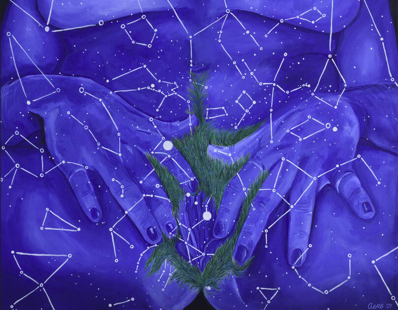 FEBRUARY: Grounding Pleasure - Acrylic on Stretched Canvas